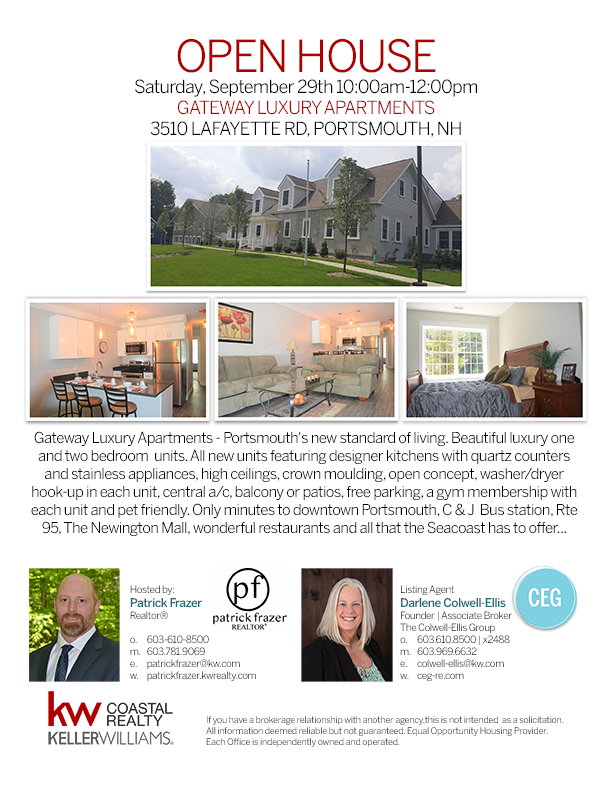 2 bedroom unit at the Gateway Luxury Apartments - Portsmouth's new standard of living. (Unit 209)