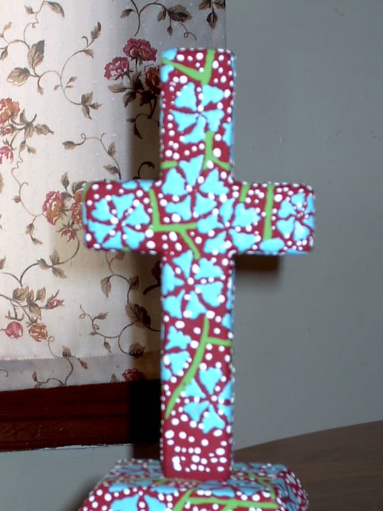 Small hand painted Cross