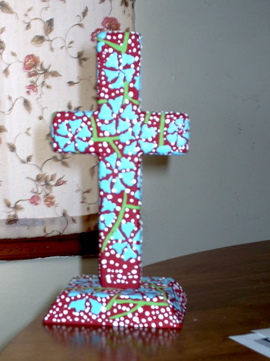 Small hand painted Cross
