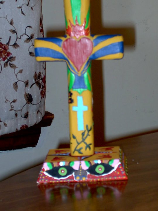 Small hand painted Cross