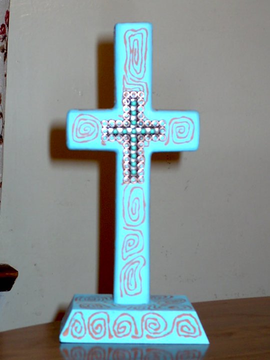 Small hand painted Cross