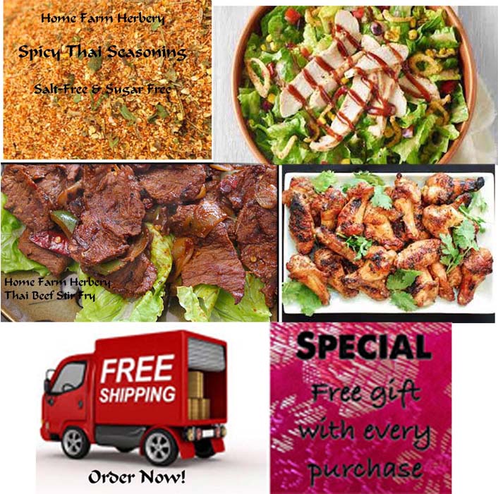 Spicy Thai Seasoning, Salt Free & Sugar Free, Order now, FREE shipping