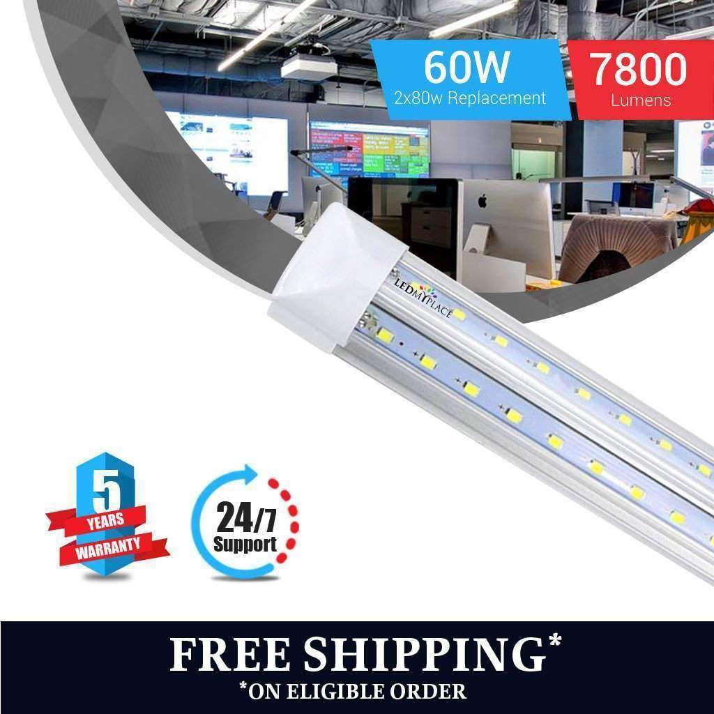 [$25.99] T8 8ft V SHAPED LED TUBE || EASY TO INSTALL || ENERGY SAVER || ECO FRIENDLY ||