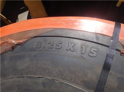 4 NEW MILLENNIUM SOLID PNEUMATIC FORKLIFT TIRE 8.25X15