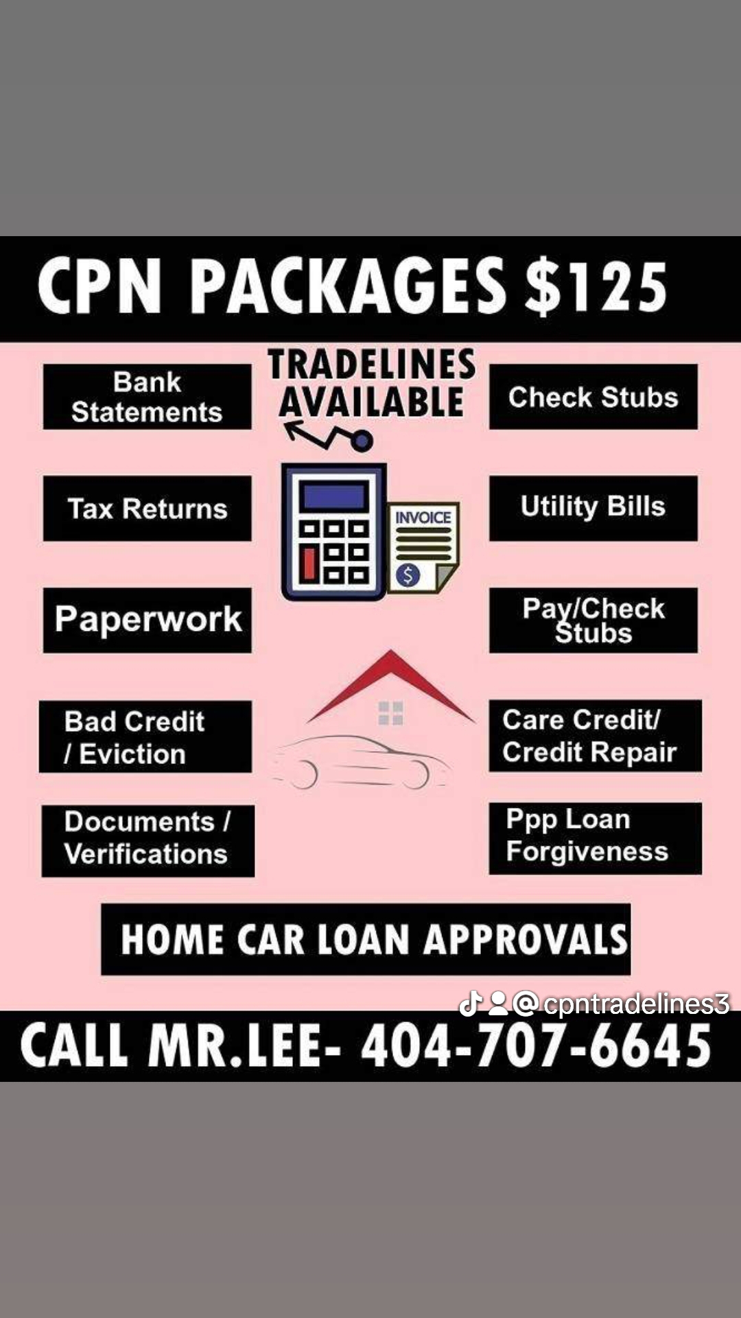 404-707-6645 CPN NUMBER Numbers Tradelines Philadelphia Pittsburgh Baltimore Cincinnati Cleveland