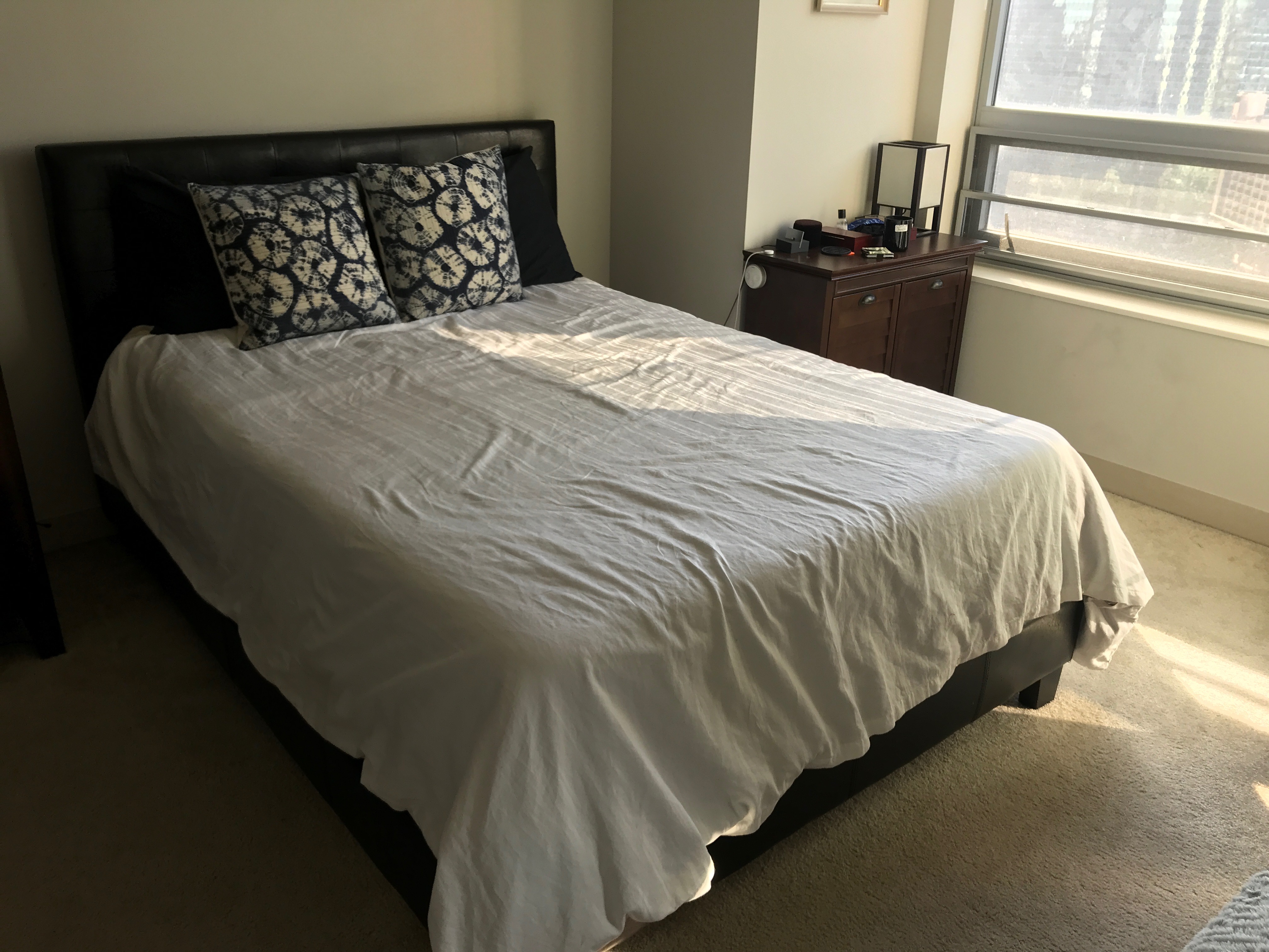 Haiku Designs Neue Platform Bed With Tuffed Headboard (F-NEU-TUFF) - $330