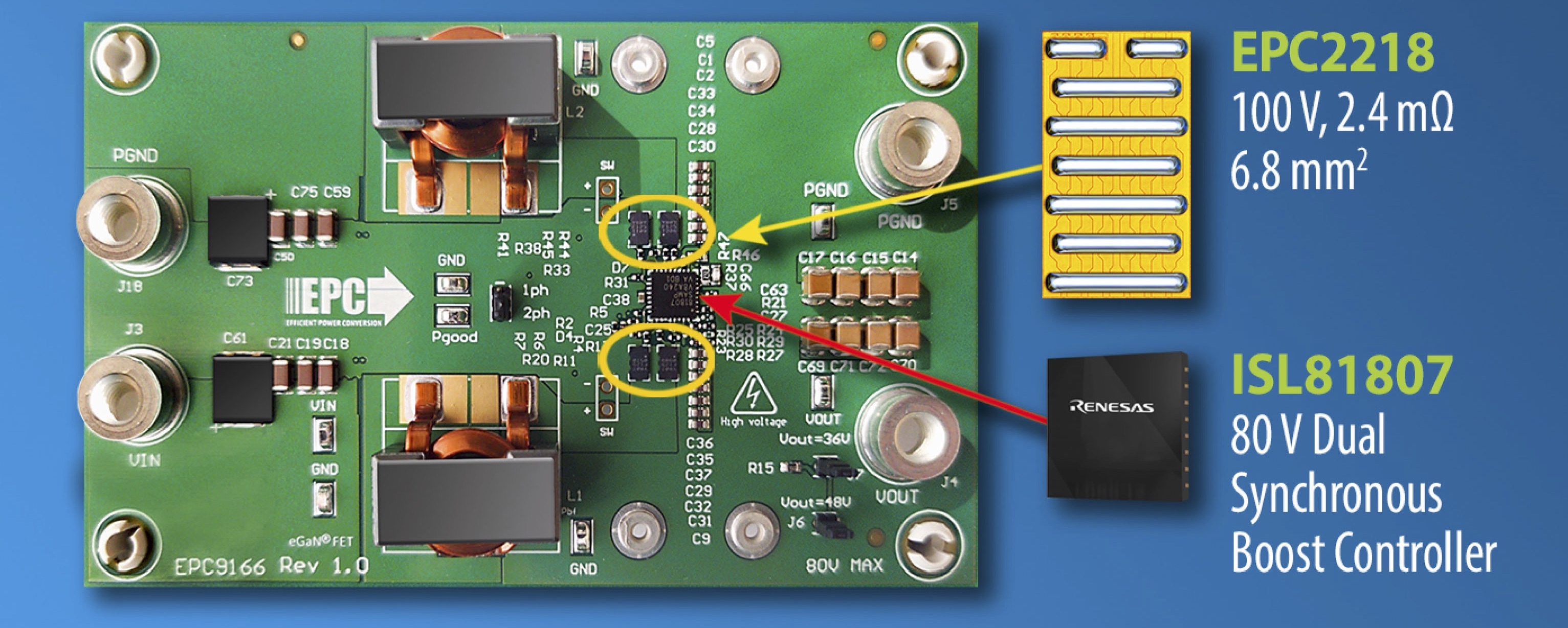 EPC demo board for 12 to 48V GaN Boost Converter - News