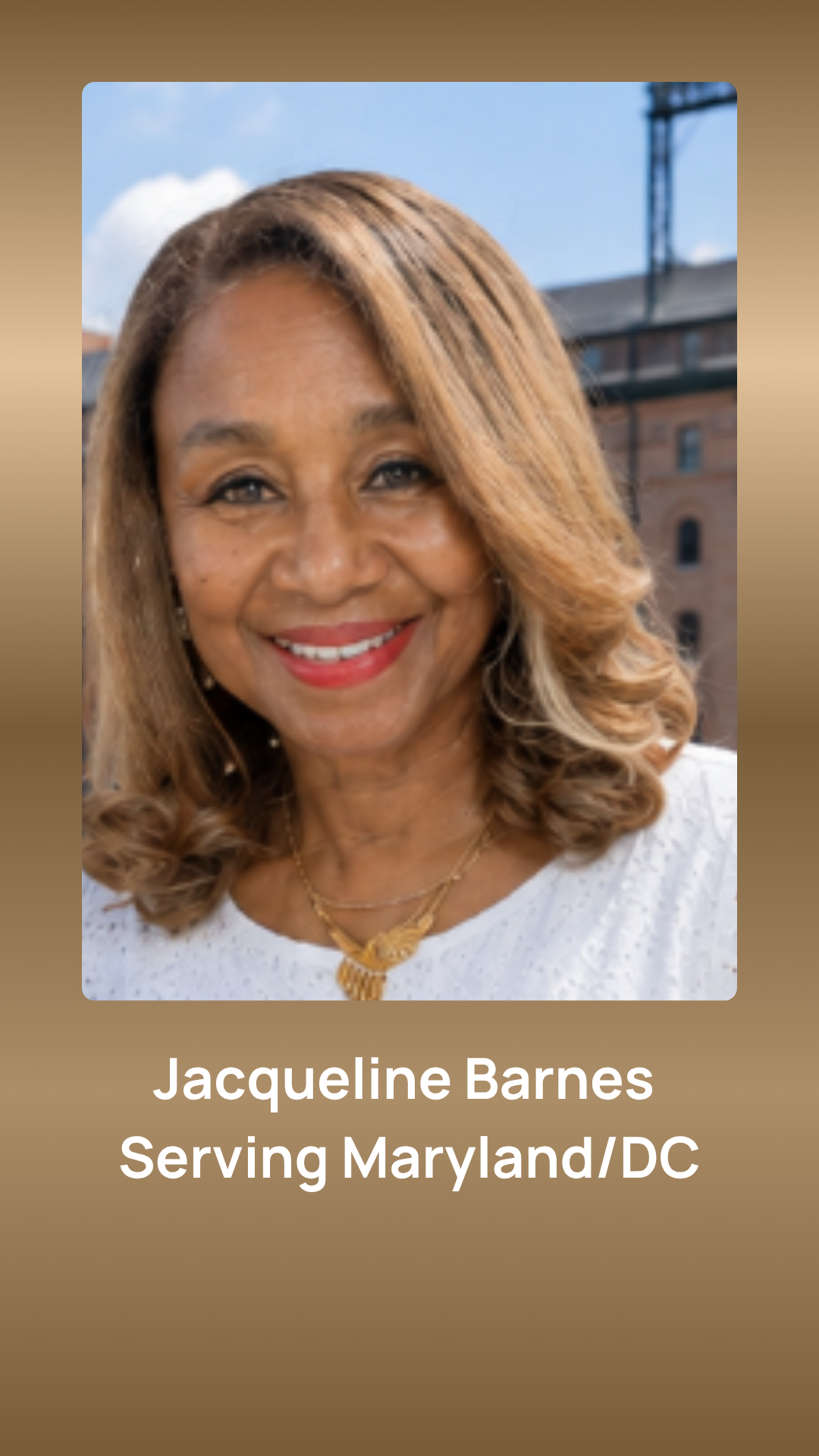 Jacqueline Barnes, serving Maryland/DC