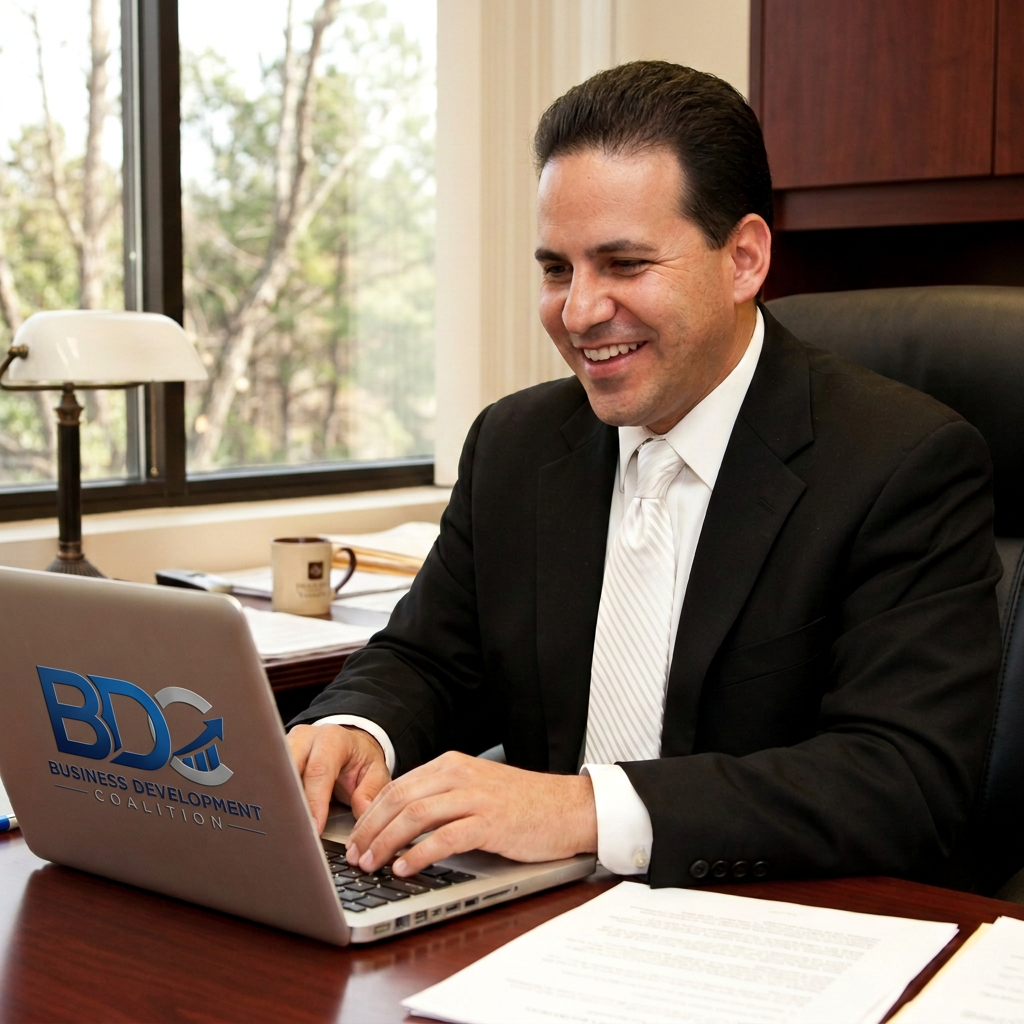 Rick Mendez in the office