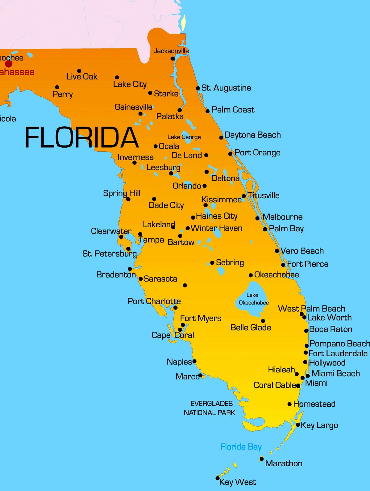 Map of Northwest Florida service area