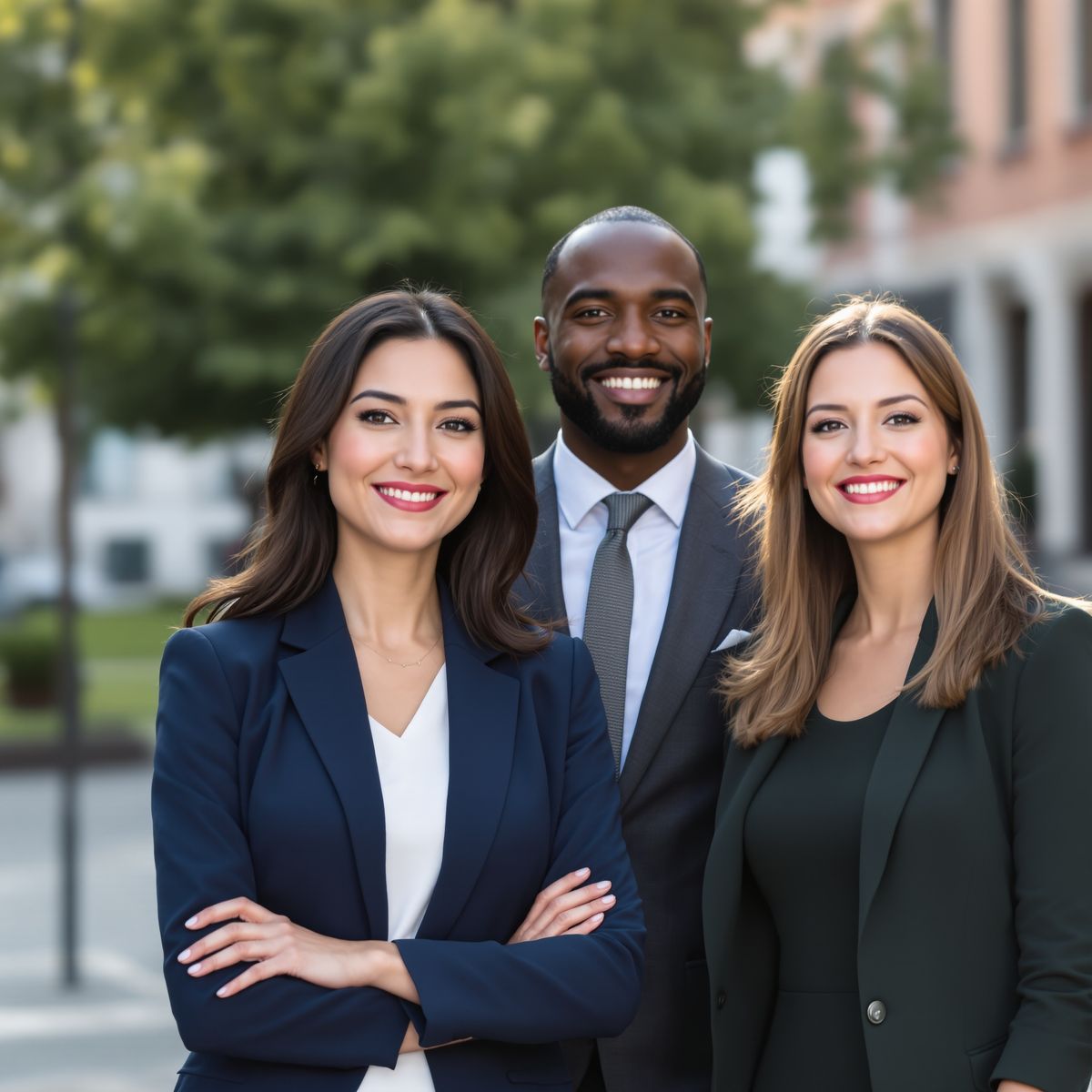 Corporate diverse team