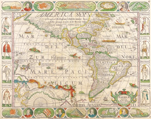 Antique Maps of the WorldThe AmericasNicolas Visscherc 1658