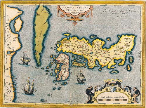Antique Maps of the WorldMap of JapanAbraham Orteliusc 1590