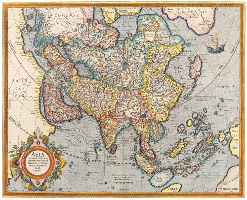 Antique Maps of the WorldMap of AsiaJodocus Hondiusc 1620