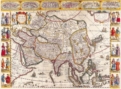 Antique Maps of the WorldMap of AsiaJan Janssonc 1632