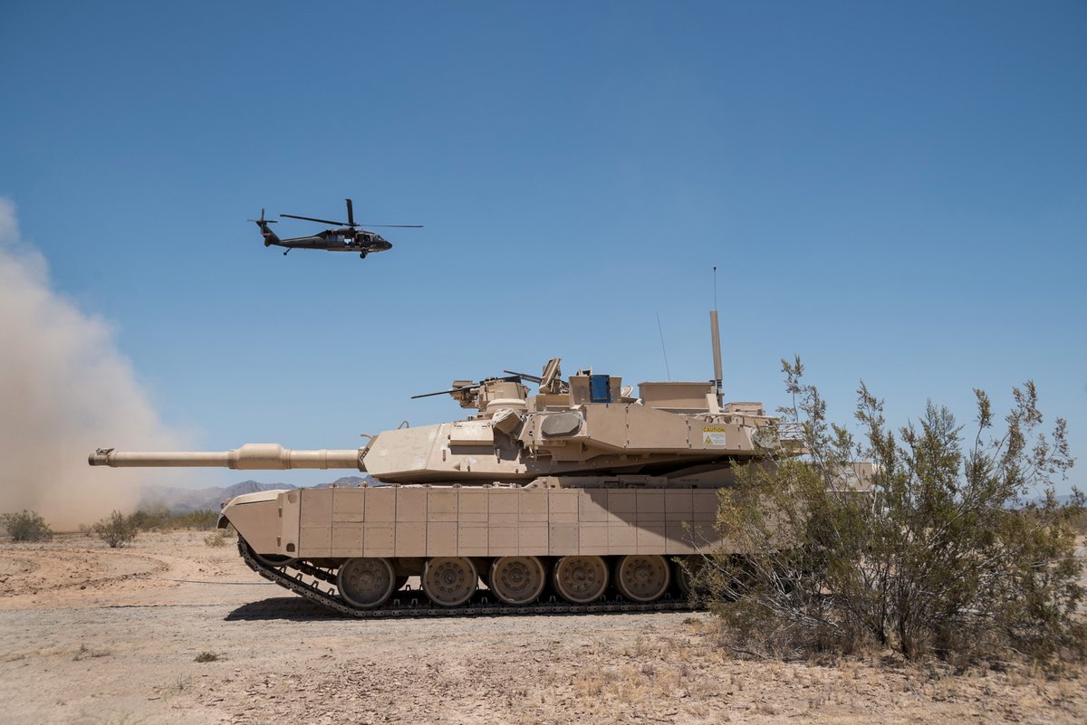 M1 Abrams with Trophy side view