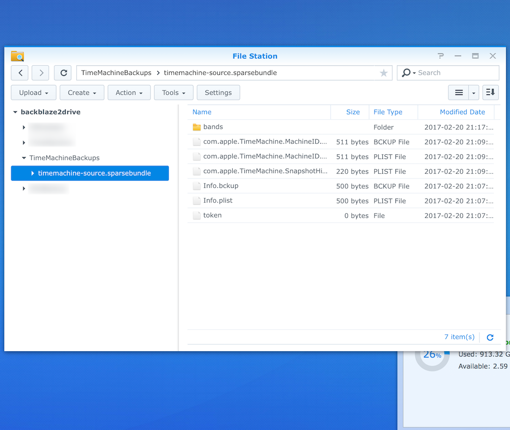 synology nas time machine long backup