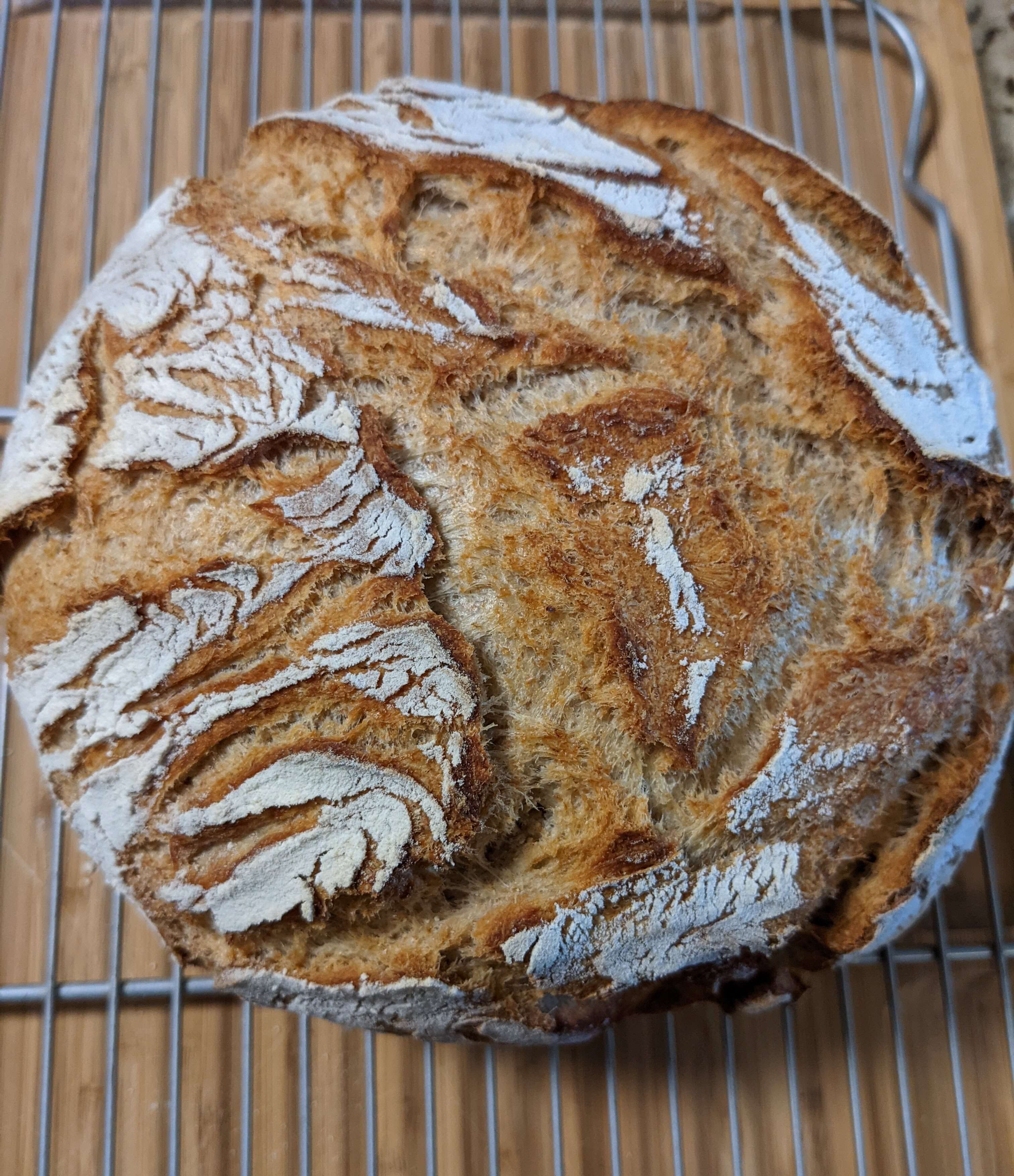 No-Knead Overnight Wheat Bread image