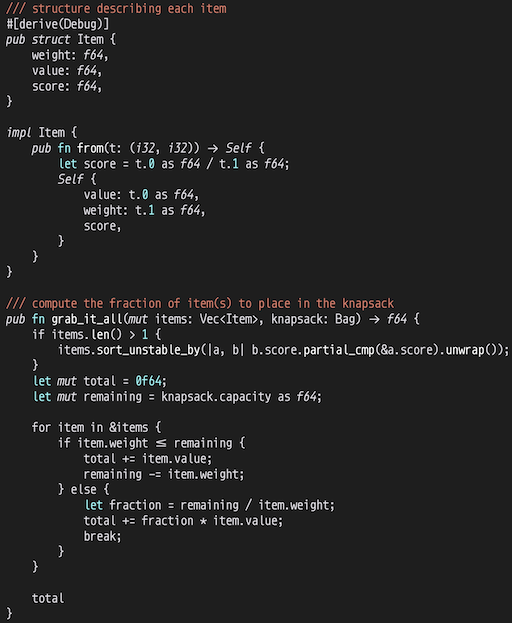 screenshot of Rust source code using the nil theme