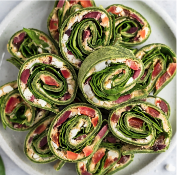 Greek Salad Pinwheels