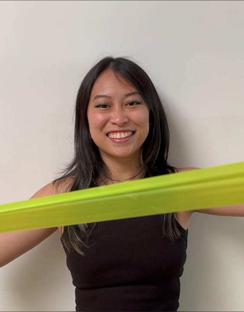 a woman smiling at camera