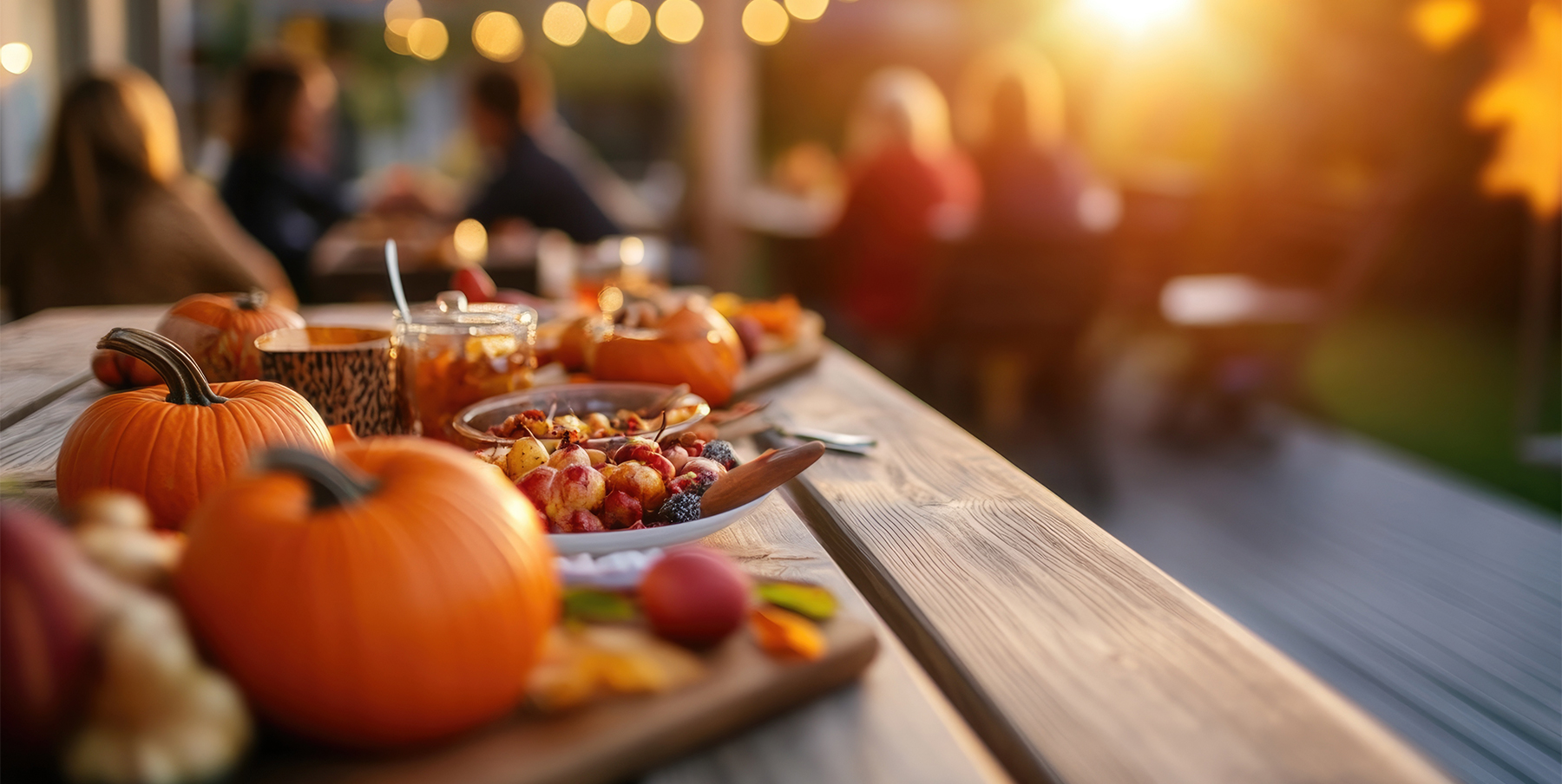 a table with food on it