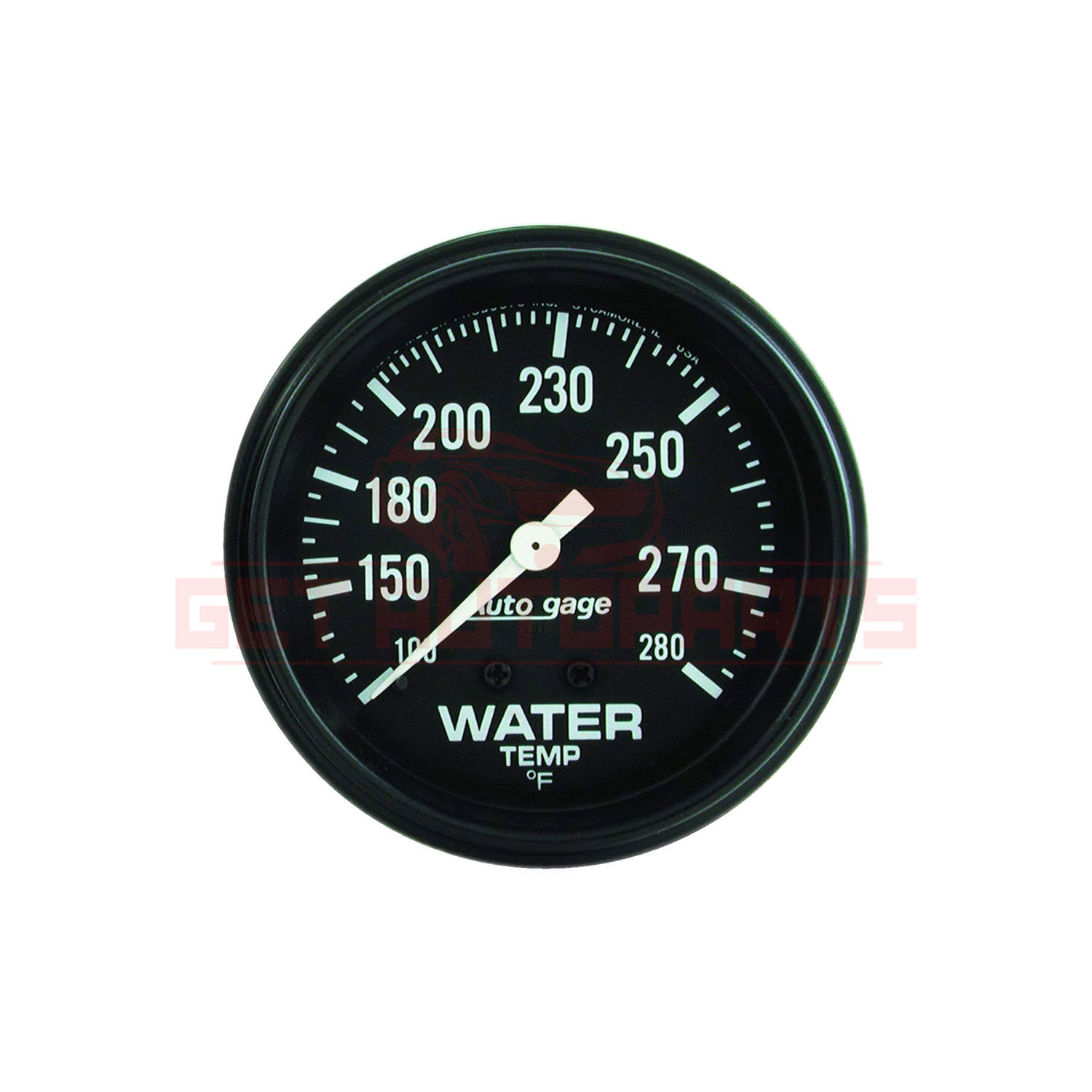 Auto Meter 2313 Autogage Water Temperature Gauge Black dial/Black bezel, 2  5/8