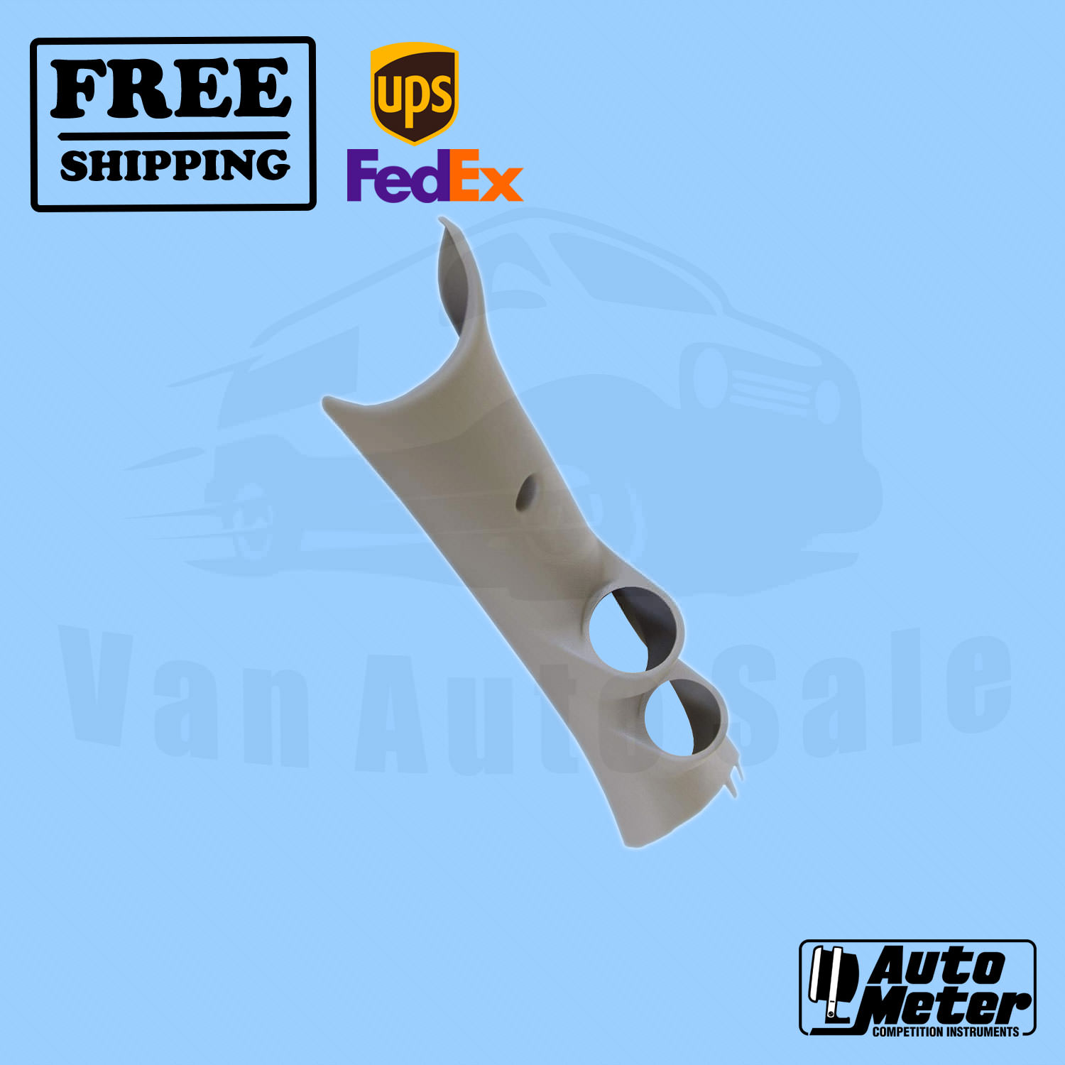 Autometer Single A-Pillar Gauge Mount 2 1/16in 10-15 Dodge Ram - Tan main image 0