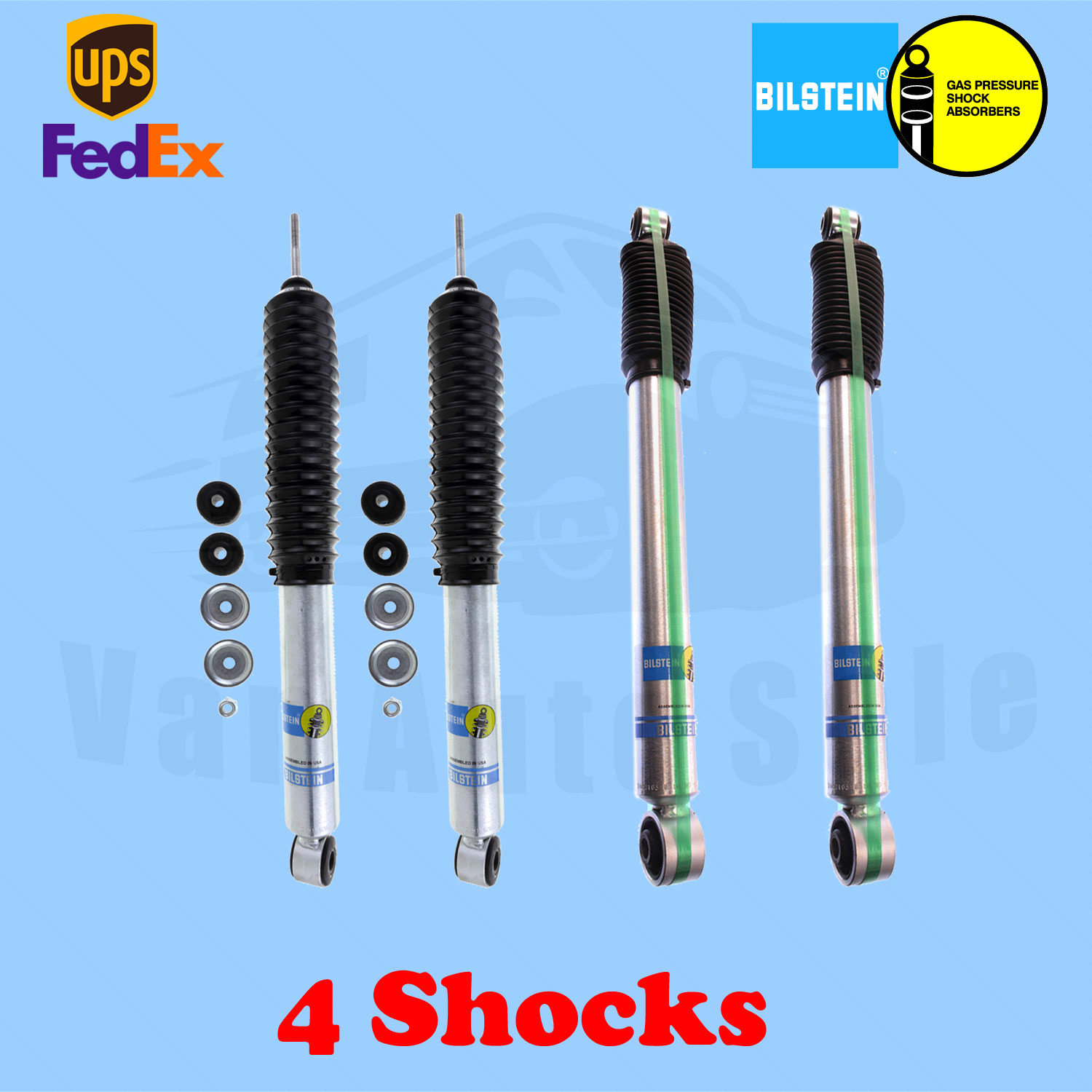 Bilstein shocks 6" Front & 4" Rear lift for GMC Sierra 2500HD 2WD 99