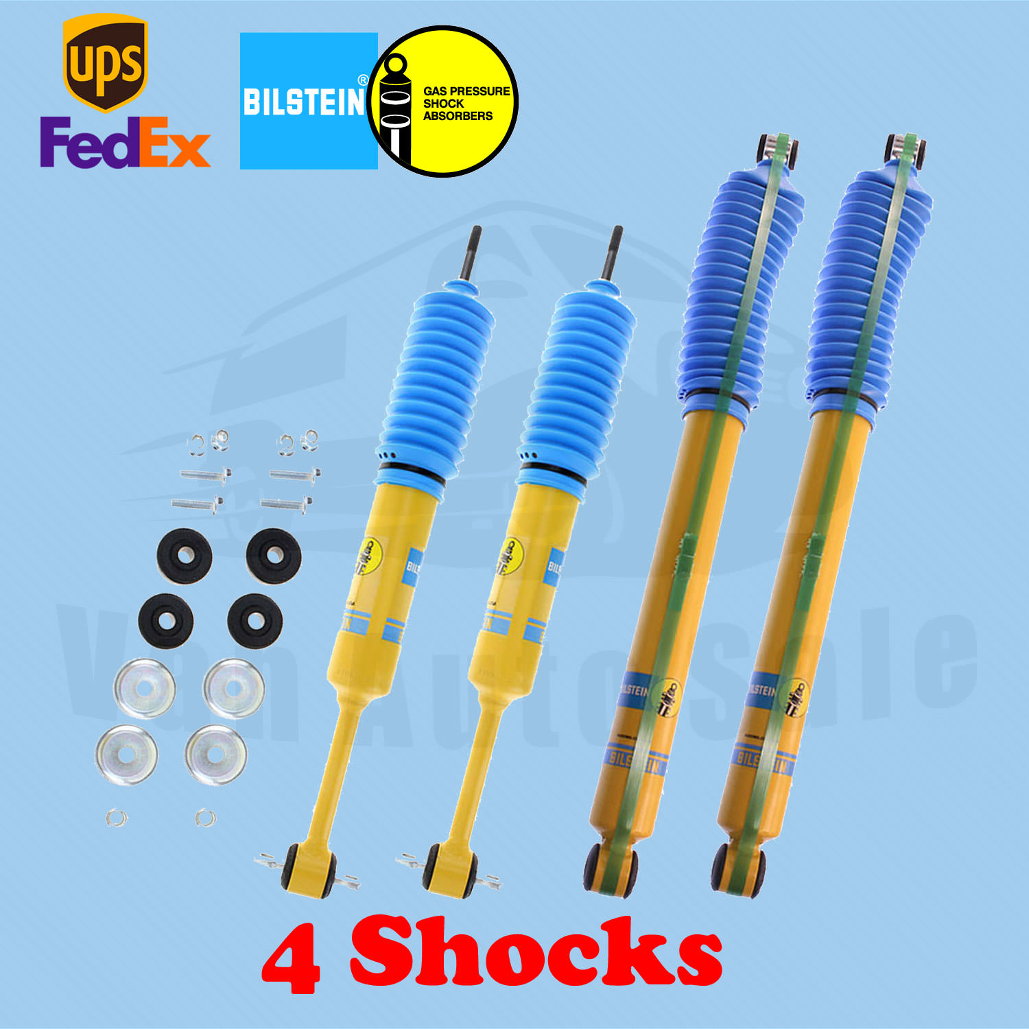 Bilstein B6 4600 Front & Rear shocks for 00 Mazda B4000 4WD Kit 4