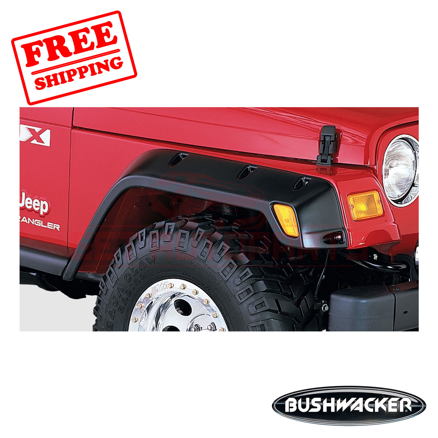 Bushwacker Fender Flare Front fits 1997-06 Jeep Wrangler 657896962631 | eBay