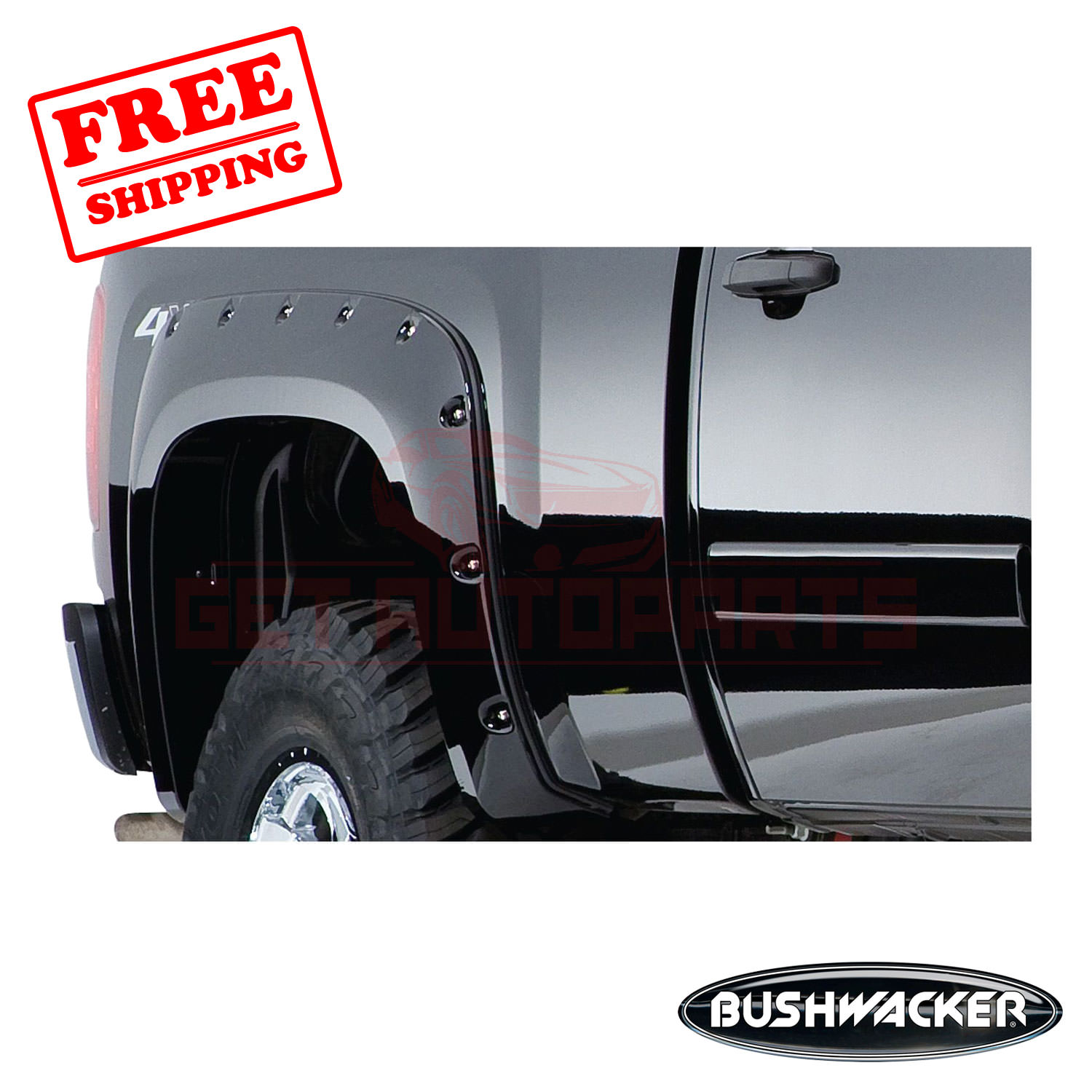 BUSHWACKER FENDER FLARE Rear for Chevrolet Silverado 2500 HD 20072014