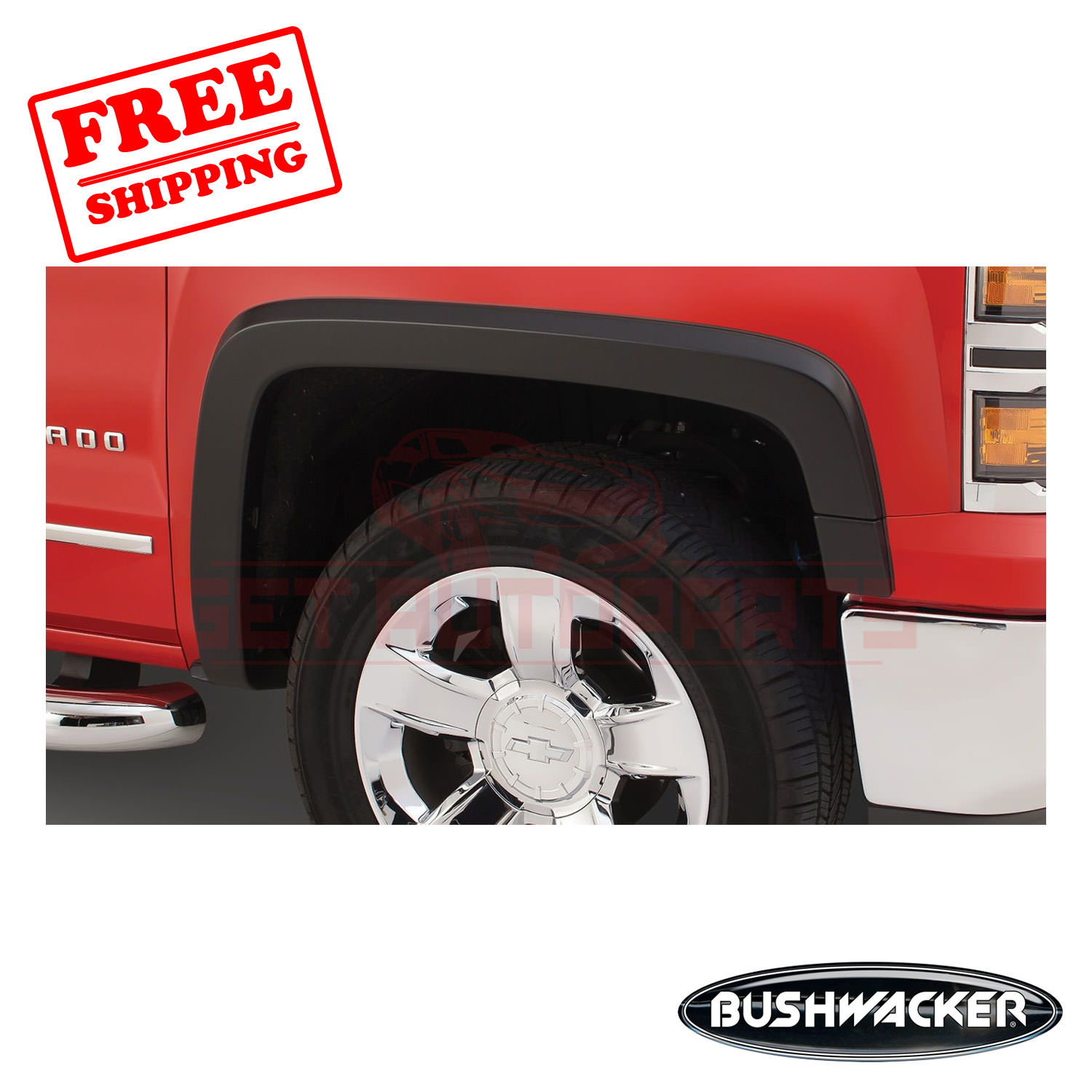 BUSHWACKER FENDER FLARE Front for 20152019 Chevrolet Silverado 3500 HD