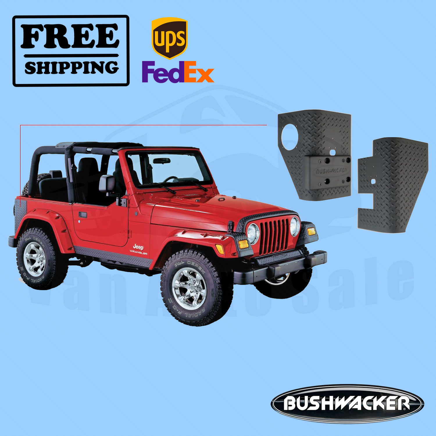 Fender Corner Guard Bushwacker for Jeep Wrangler 1997-06 | eBay