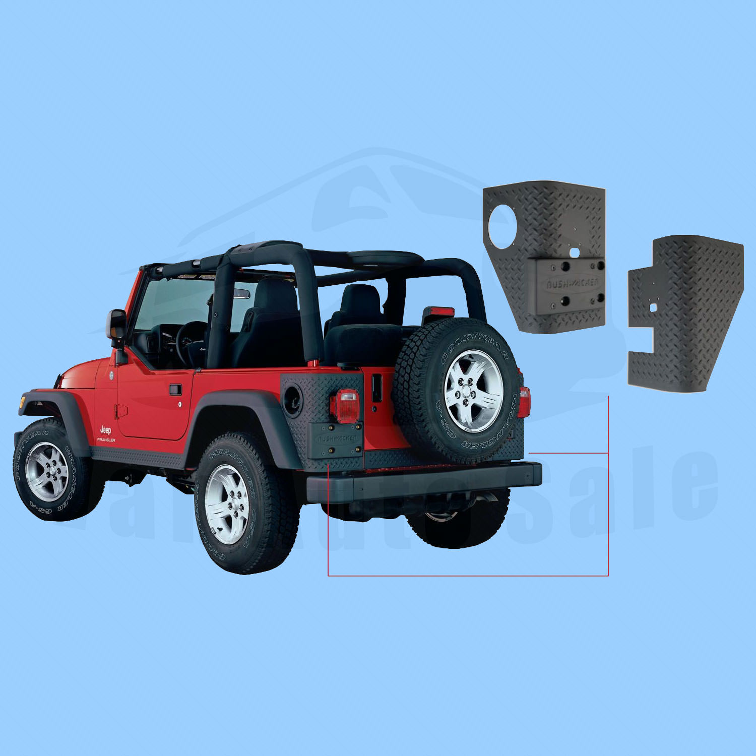 Fender Corner Guard Bushwacker fits Jeep Wrangler 1997-2006 657896963355 |  eBay