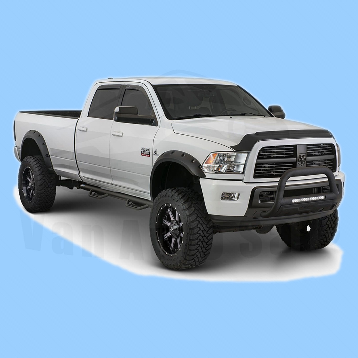 For 2015-2019 Chevrolet Silverado 3500 HD Fender Flare Front Bushwacker 93664YX 