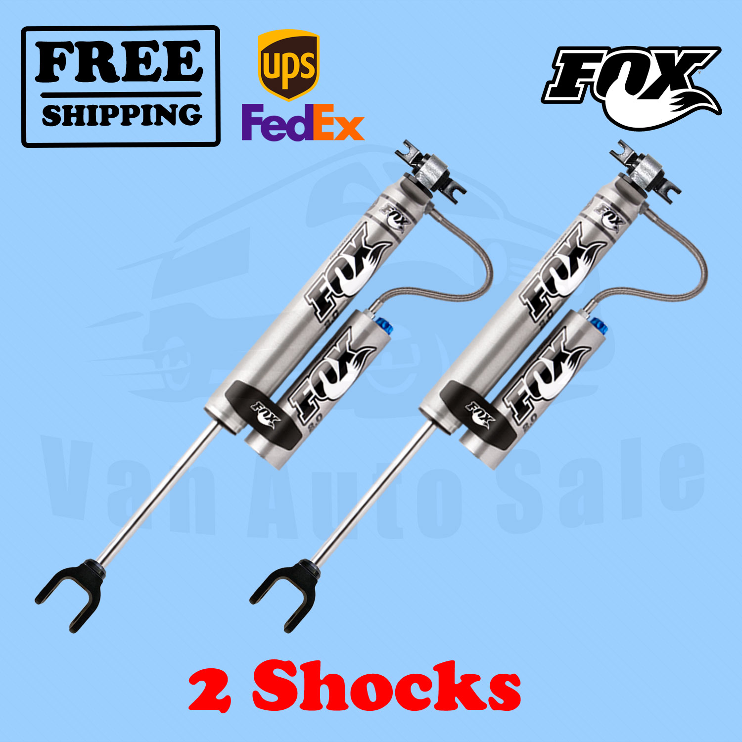 Fox Shocks Kit 2 Front 0-1" lift for Chevrolet Silverado 3500 HD 11-17