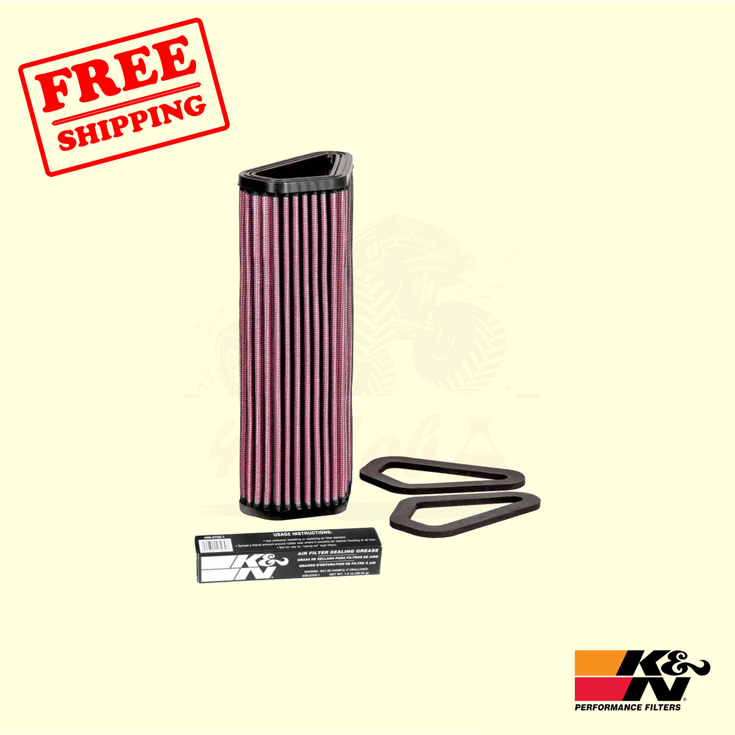 Replacement Air Filter fits Ducati 1098 S Tricolore 2007 K&N