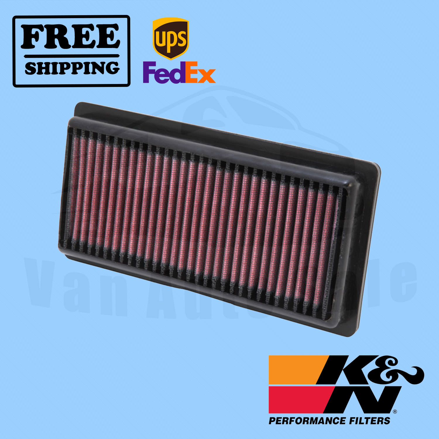 Replacement Air Filter K&N for Nissan Versa 2012-2019 - Picture 1 of 8
