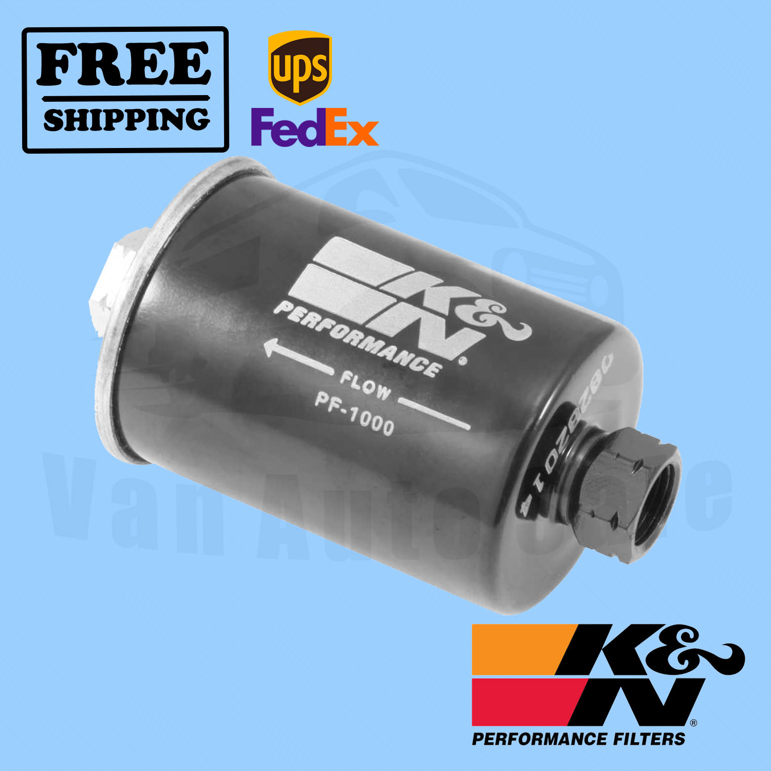 Fuel Filter K&N for Oldsmobile Calais 2.5L L4 Gas 1985-1987 - Picture 1 of 8