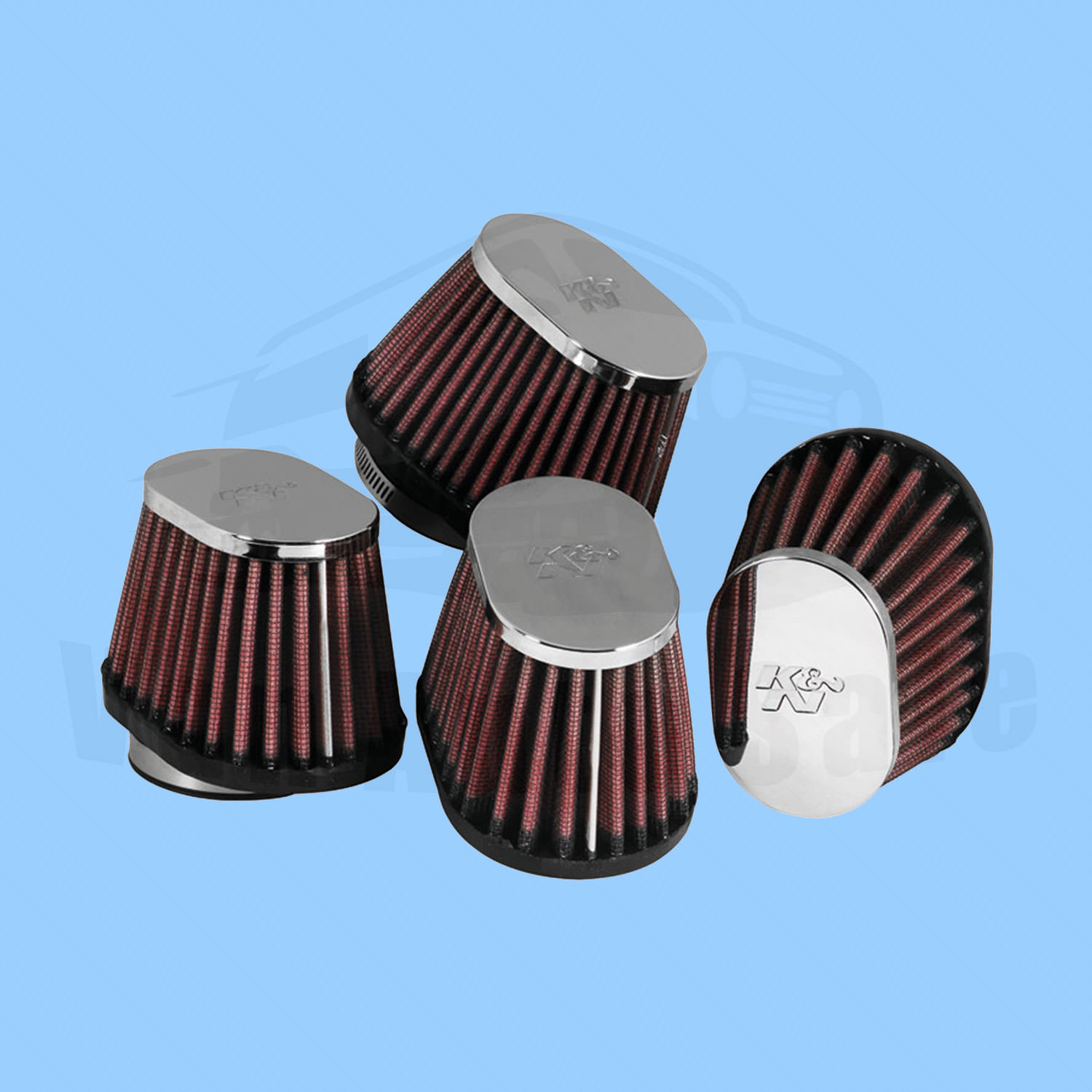 Chrome Filter K&N for Kawasaki ZX600 Ninja 600R 1985-1997