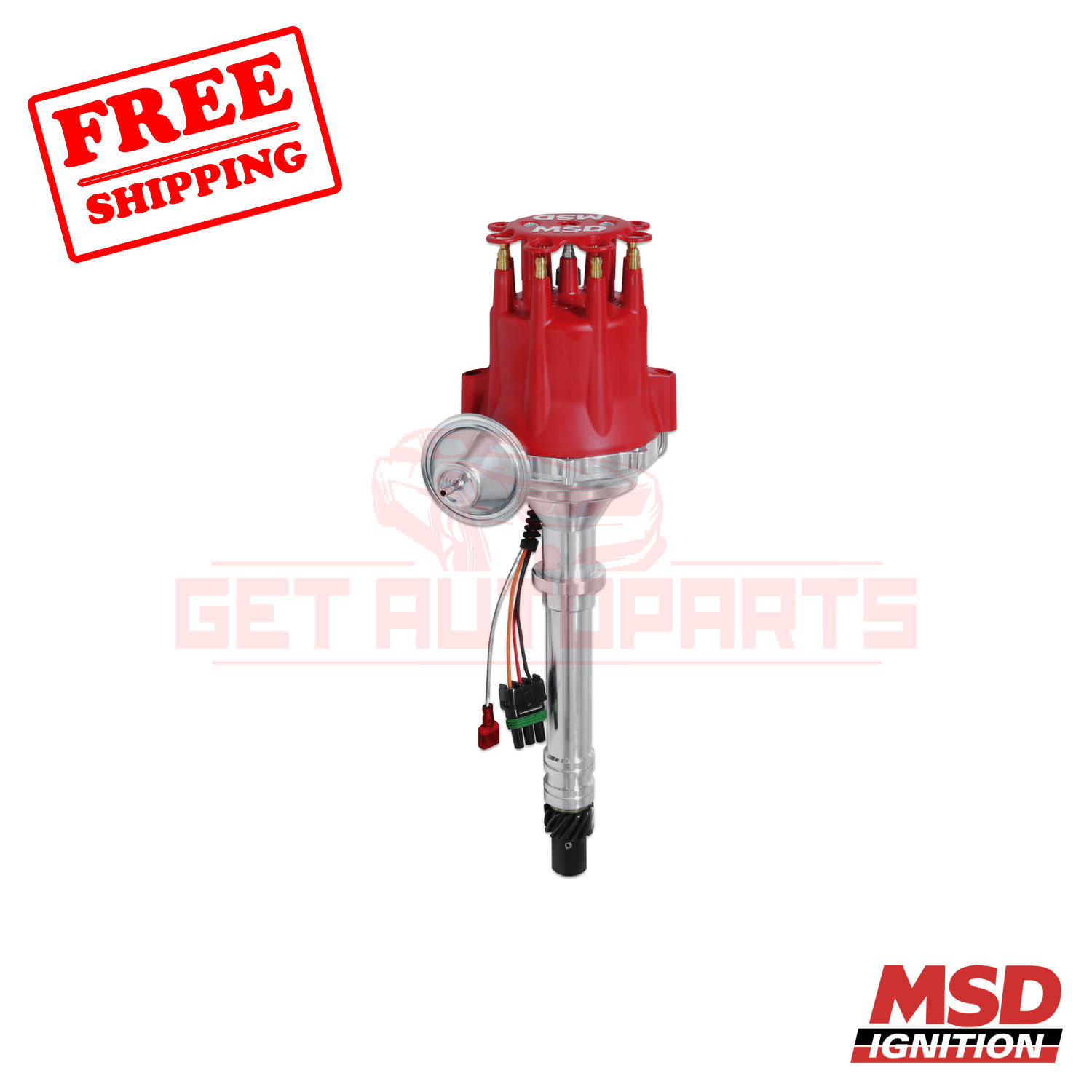 HEI Ignition Distributor Fits V8 SBC BBC 350 454 Chevy red DMTRE322R Free Ship