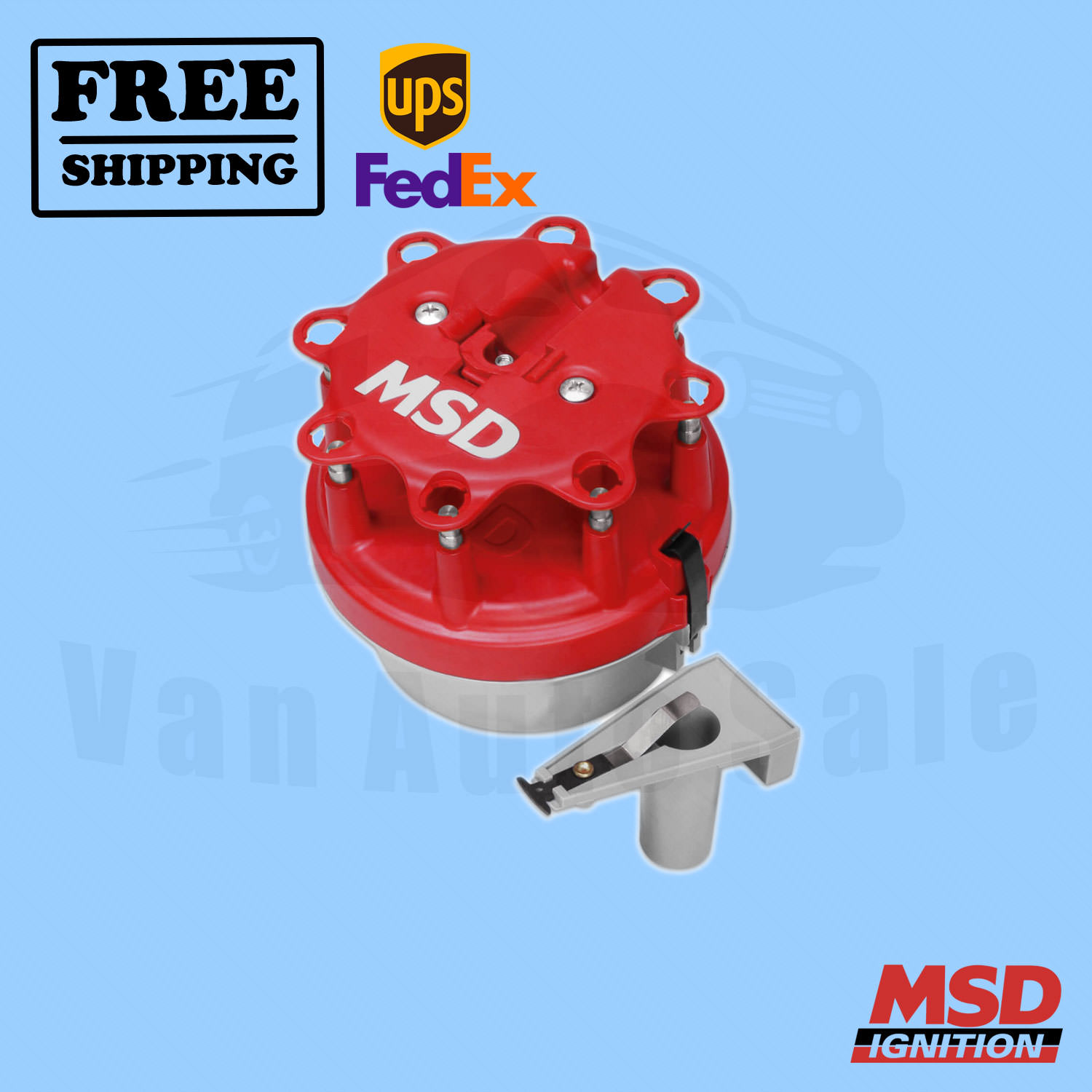 DISTRIBUTOR CAP AND Rotor Kit MSD for Ford 19771996 F250 94.21