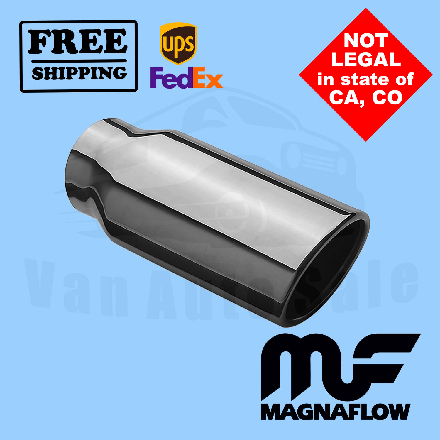 35129 Magnaflow Exhaust Muffler Tail Tip Pipe New