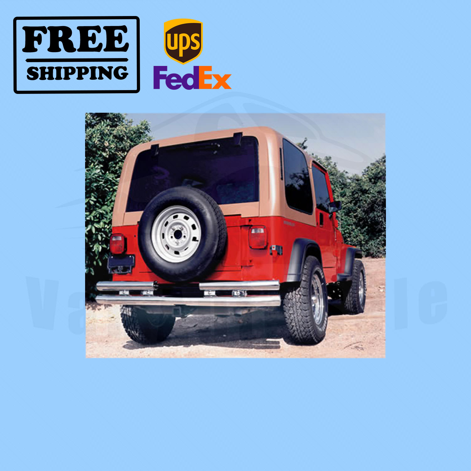 Bumper Rear SMIJB44-R Smittybilt for 1987-1988 Jeep Wrangler Sport  656035620494 | eBay