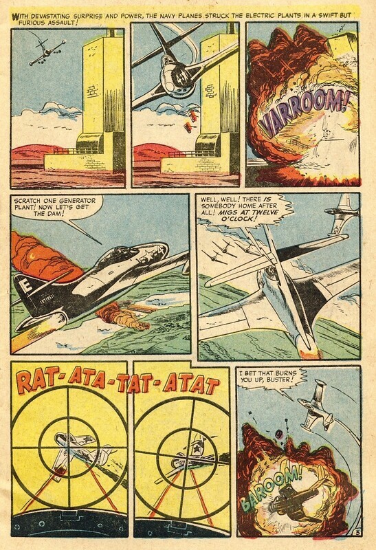 Typeface: Warfront #33 (March 1958). Harvey Comics. Full page.