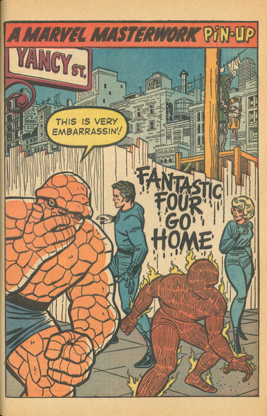 Documentary paratext: “A Marvel Masterwork Pin-Up.” Fantastic Four #34 (January 1965). Marvel Comics. 