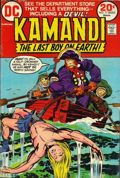 Cover: Kamandi, The Last Boy On Earth #11 (November 1973). DC Comics. 