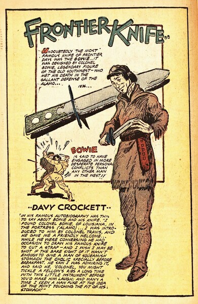 Documentary paratext: “Frontier Knife.” Firehair #9 (Fall 1951). Fiction House. 