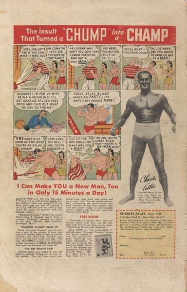 Advertisement: "Chump ino a Champ" Kathy #1 (September 1949). Standard Comics. 